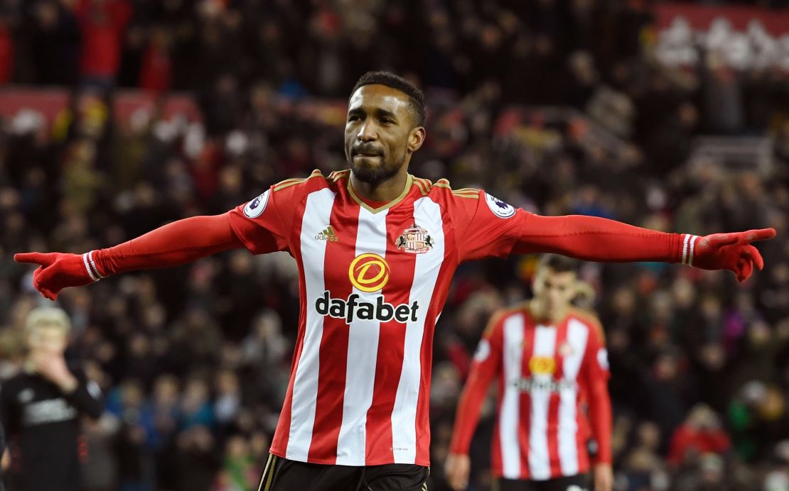 Defoe has scoed 14 goals for Sunderland in the league this season.