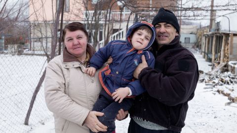 Tamara Qoreli and her family live in a no-man's land beween a Georgian border post and a Russian checkpoint.