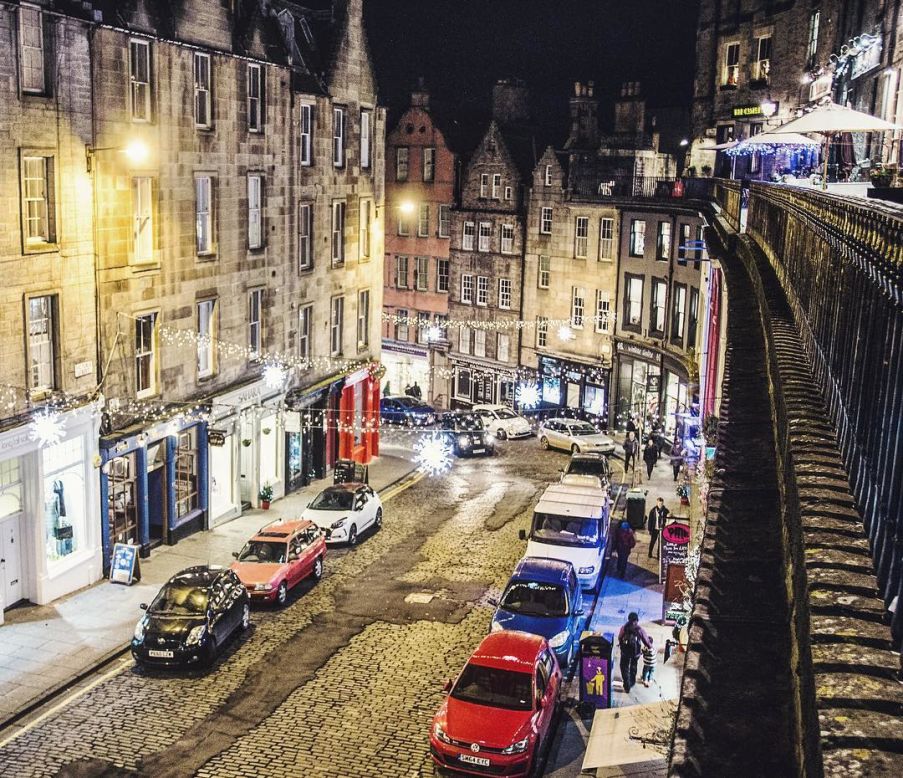 Ashleigh Gray Instagrammed this picture of Edinburgh, Scotland. "Edinburgh is magical at night," she says, "Especially in the winter!"