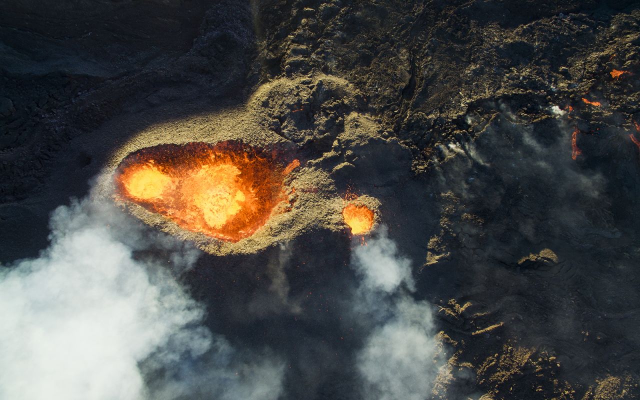 <strong>Piton de la Fournaise: </strong>This image by<strong> </strong>DroneCopters, shows Piton de la Fournaise, a volcano on the French island of Reunion in the Indian Ocean.