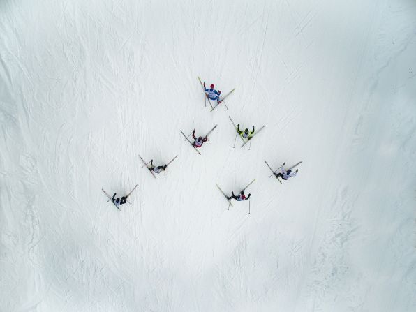 <strong>Ski race: </strong>This photo by Maksim Tarasov shows skiers crossing the snows of Adzhigardak mountain, near the the town of Asha in the Urals.