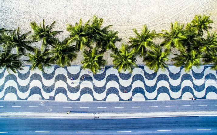 <strong>Copacabana, Rio de Janeiro, Brazil: </strong>Rio-based dronist Ulysses Padilha shows a different aspect of the popular Copacabana beach in this aerial shot.