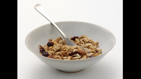 Granola contains healthy ingredients such as oats, nuts and dried fruit, and it can serve as a tasty topping to yogurt or cereal. But since it can pack up to 600 calories per cup (thanks to sugar and other ingredient treats), it's important to sprinkle, not pour.