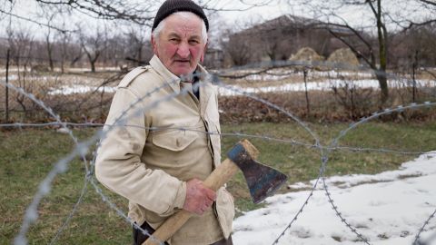Dato Vanishvili, his wife and grandson live on what Georgia calls the "line of occupation" between it and South Ossetia.