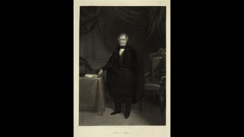 Millard Fillmore, seen here, became president after Zachary Taylor's death in 1850.