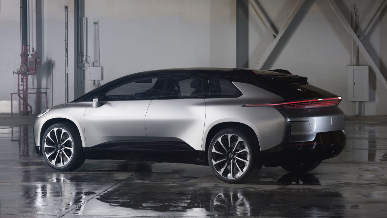 The FF91 is billed as the fastest electric production car in the world, going from 0-60 mph in 2.39 seconds, marginally quicker than the Tesla S which clocks 2.5 seconds in the same test. <br /><br /><a href="http://edition.cnn.com/2017/01/19/motorsport/faraday-future-ff91-autonomous-electric-car-ces/">READ: FF91 blends speed, luxury and connectivity </a>
