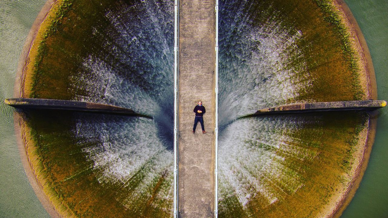 <strong>Huia Dam, Auckland, New Zealand: </strong>Is this the coolest selfie of 2016? Brendon Dixon took this picture of himself and Huia Dam using an Inspire Pro.