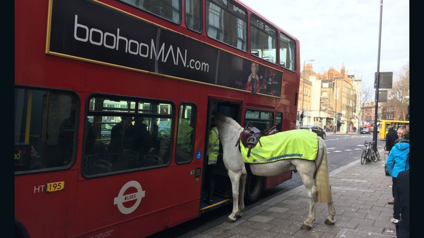 Horsing around in London: This image has been widely shared since it was posted Tuesday.