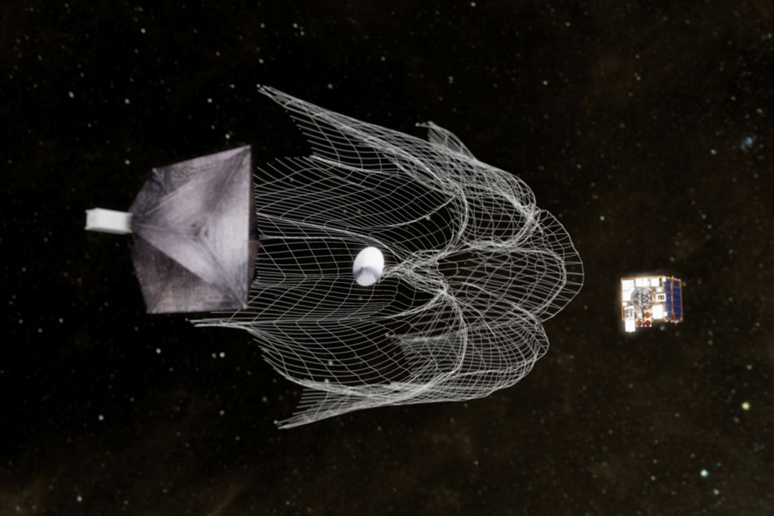 The RemoveDEBRIS mission aims to tests a net for catching rogue satellites.