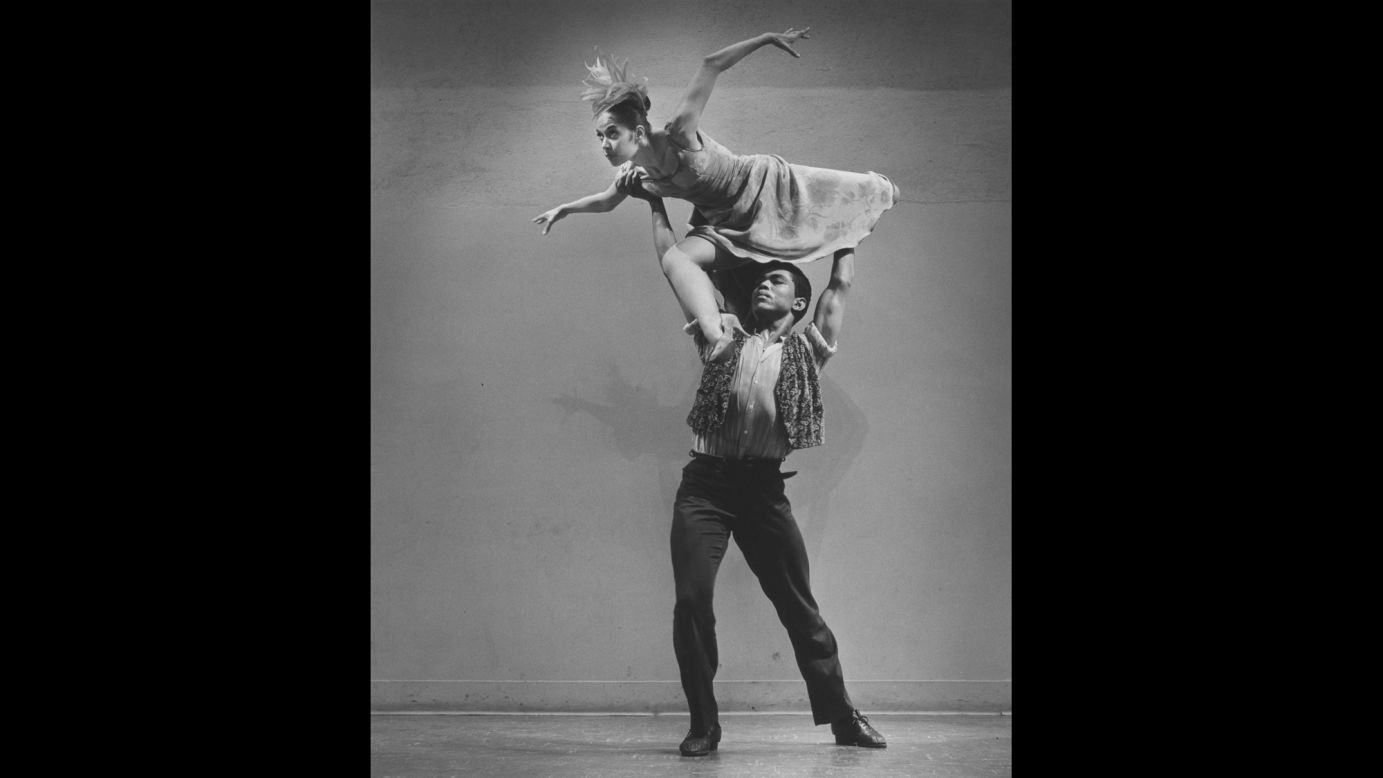 Ailey lifts de Lavallade in "Roots of the Blues" in 1961. "He's a black man who happens to be an artist that decided he would celebrate his voice -- as multilayered as that is," Jamison said. "I think that's very important to remember, that he was championing what it is to be an artist, what it is to be an African-American artist, what it is to be a man -- you can just keep going on and on and on. And he did it so well."