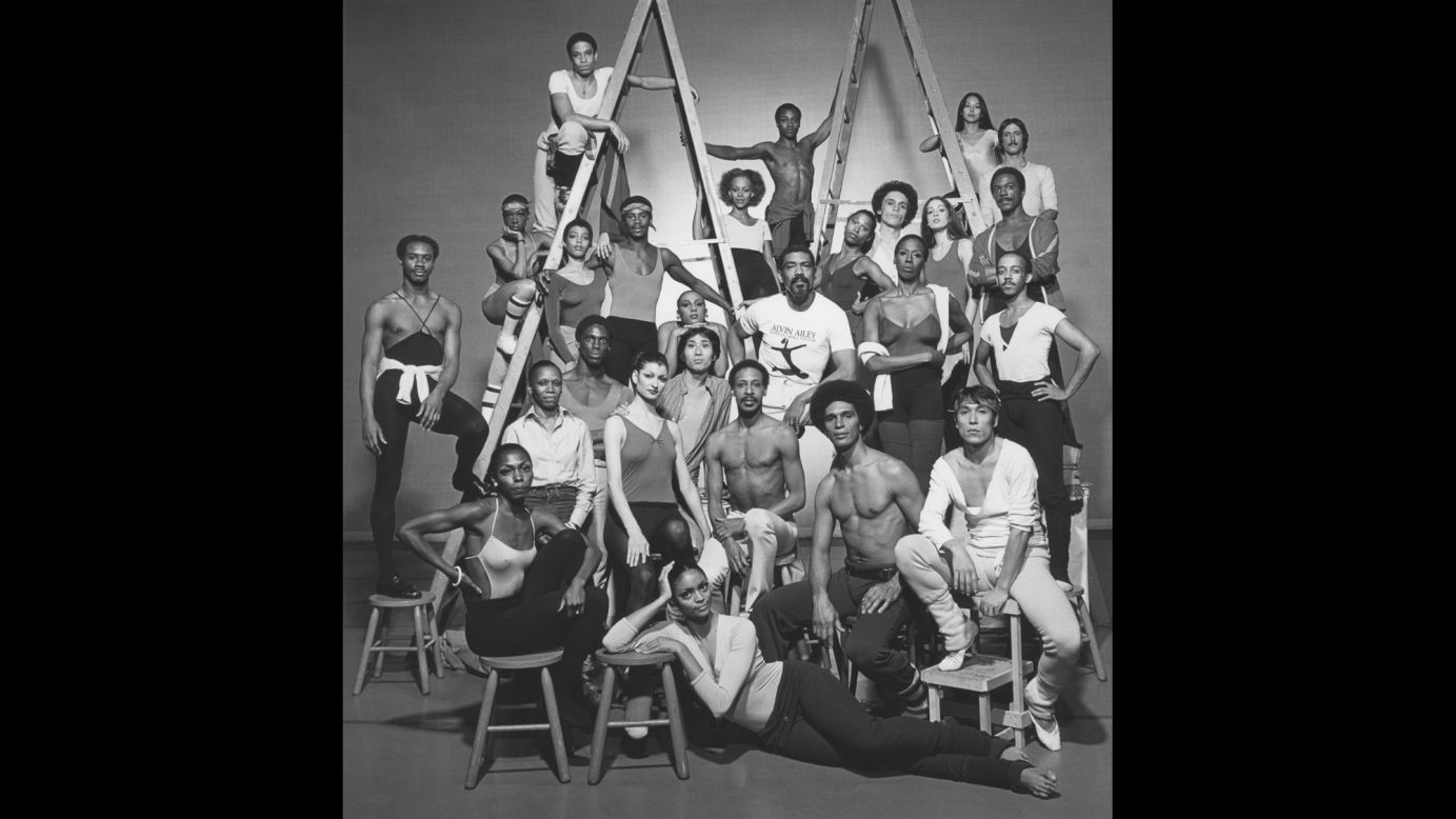 Ailey is surrounded by his fellow dancers in 1978. He was 58 years old when he died from a rare blood disorder in 1989. "There's a constant bright light that informs all of us past his death," Jamison said. "He would be 86 now, on January 5, but his light still shines in everything that we do. He's very much alive in us." The Alvin Ailey Dance Theater is set to begin their 2017 US tour in February.