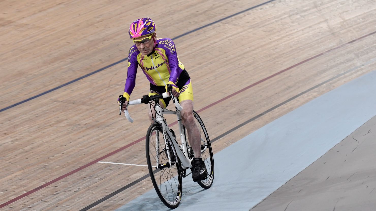 Robert Marchand set a new one-hour cycling record in the 105-year-old-and-above category. 