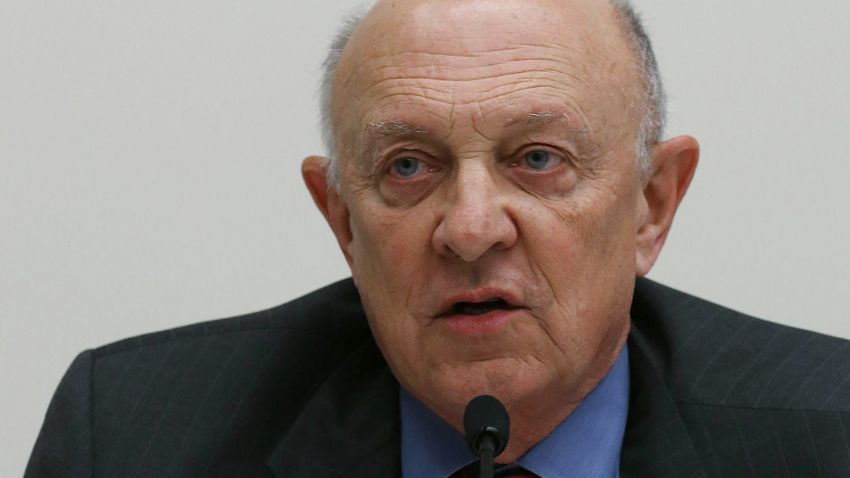 Former CIA Director James Woolsey speaks during a briefing on Capitol Hill on February 25, 2013.