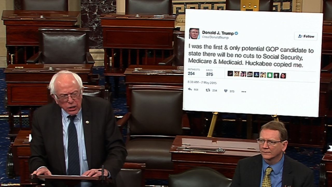 sanders trump tweet
