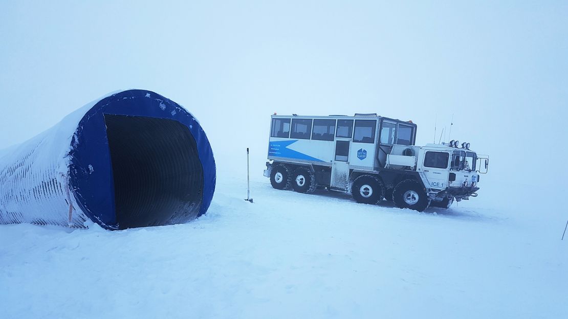 The Into The Glacier tour takes guests through a network of ice tunnels. 