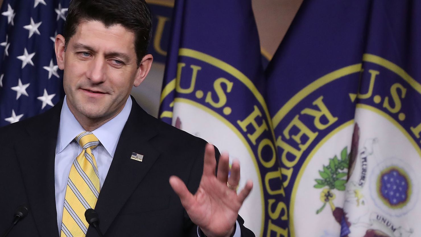 House Speaker Paul Ryan (R-WI) speaks to the media about Republican efforts to repeal the Affordable Care Act during his weekly news conference on Capitol Hill January 5, 2017 in Washington, DC.