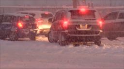 Traffic across Buffalo, New York came to a standstill as lake-effect snow clogged the city's roadways.