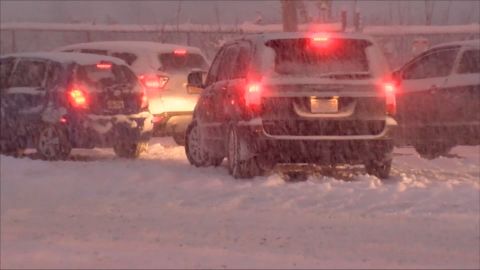 Traffic in Buffalo, New York, came to a halt in January 2017 when lake-effect snow clogged the city's roads.