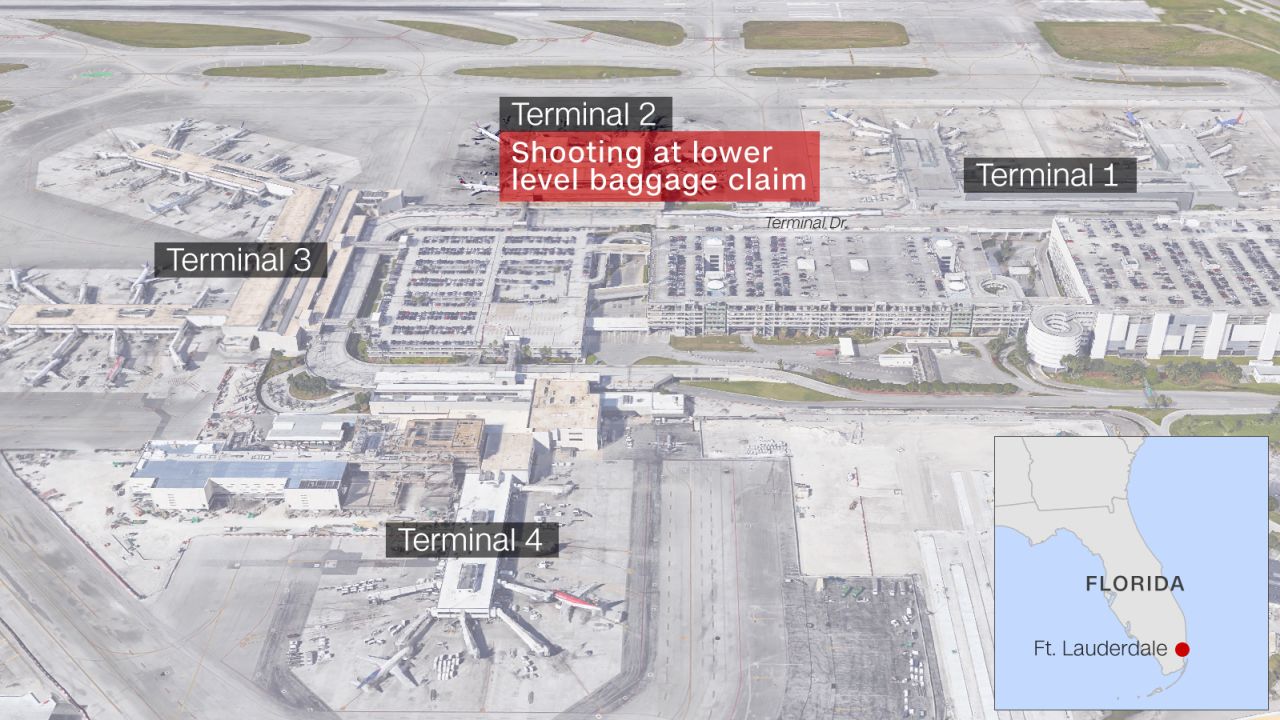 map fort lauderdale airport shooting