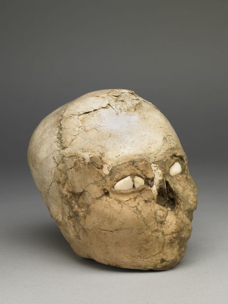 The reconstruction is based on the Jericho Skull, discovered by British archaeologist Kathleen Kenyon in 1953. The skull is believed to have been covered in plaster during a Neolithic ceremony. 