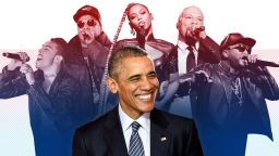 Hip-hop Barack Obama composite -- DO NOT USE -- for upcoming story