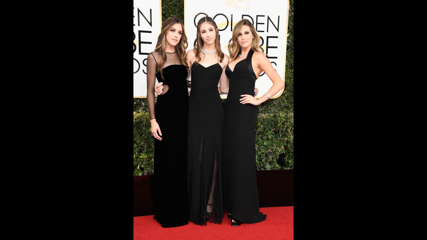 Sylvester Stallone's daughters -- from left, Sistine, Scarlet and Sophia -- are serving as Miss Golden Globe this year.