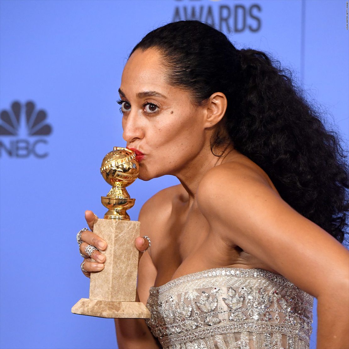 Tracee Ellis Ross won best actress in a television series, musical or comedy for her role in "black-ish."