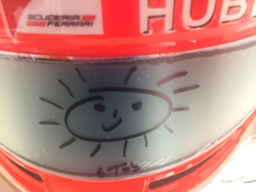 It's not all bad for the drivers, though, as the 2007 world champion offers a picture of his visor from "sunny Abu Dhabi."