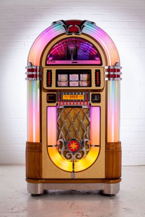 Their models, including the 1015 Slimline Jukebox pictured here, are all built by hand. The 1015 retails for £6,145 ($7,466).