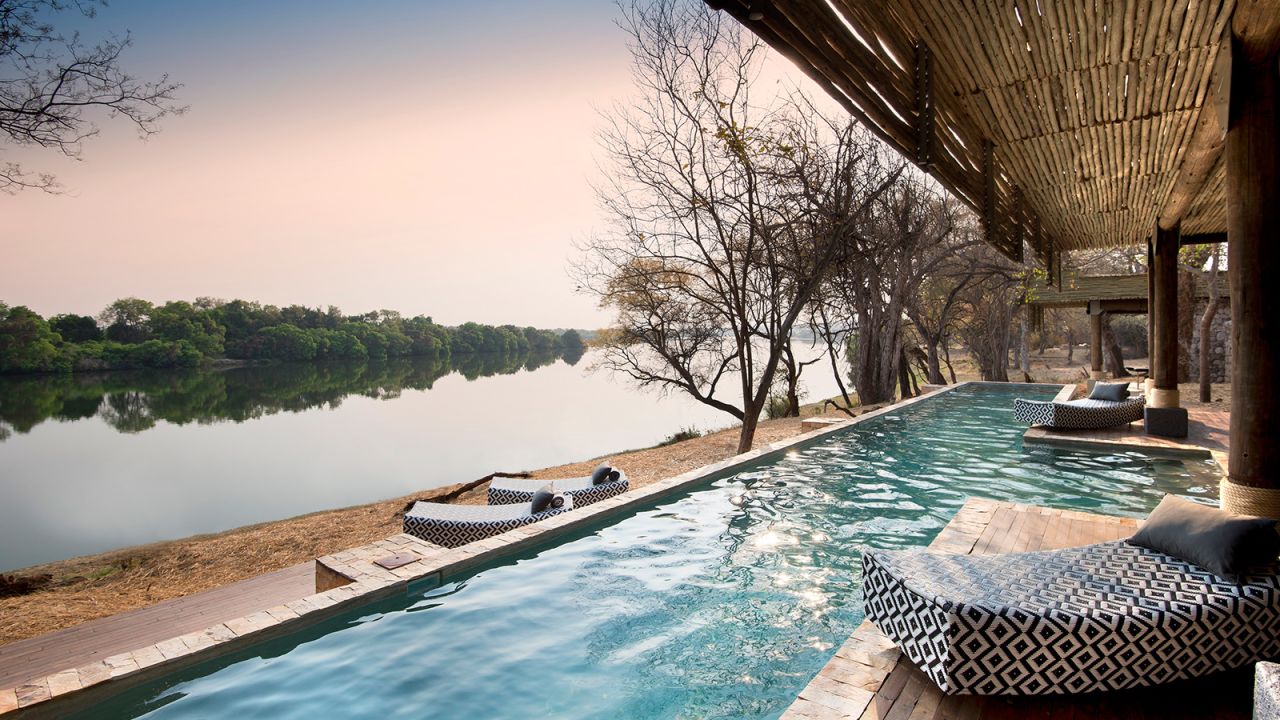 <strong>Riverside resort in Zimbabwe: </strong>Situated on a private wildlife concession on the Zambezi River, just 40 kilometers from Victoria Falls, Matetsi River Lodge is one of Zimbabwe's newest and best places for an indulgent safari.