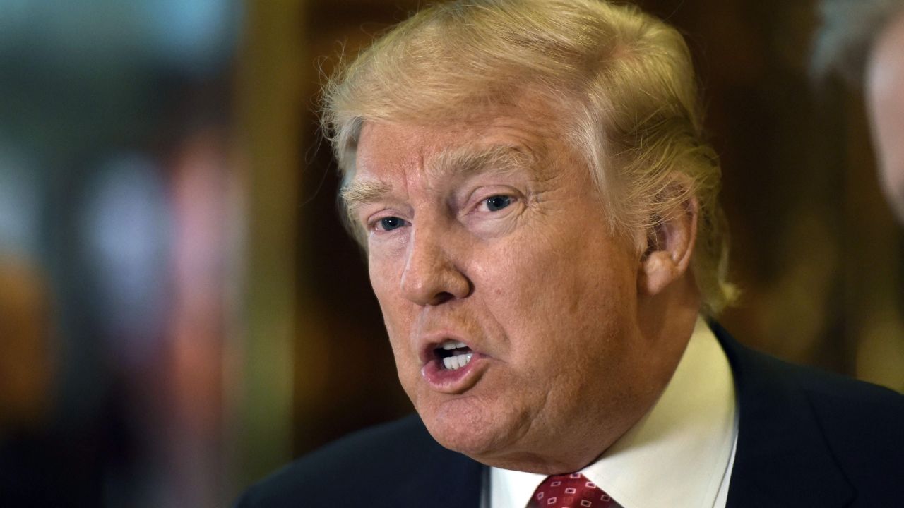 President-elect  Donald Trump speaks to the media at Trump Tower January 9, 2017 in New York. / AFP PHOTO / TIMOTHY A. CLARYTIMOTHY A. CLARY/AFP/Getty Images