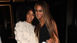 NEW YORK, NY - MAY 02:  Singers Solange Knowles and Beyonce attend the Balmain and Olivier Rousteing after the Met Gala Celebration on May 02, 2016 in New York, New York.  (Photo by Kevin Mazur/Getty Images for Balmain)