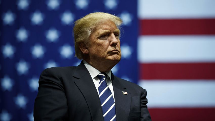 GRAND RAPIDS, MI - DECEMBER 9: President-elect Donald Trump looks on during a rally at the DeltaPlex Arena, December 9, 2016 in Grand Rapids, Michigan. President-elect Donald Trump is continuing his victory tour across the country. (Photo by Drew Angerer/Getty Images)