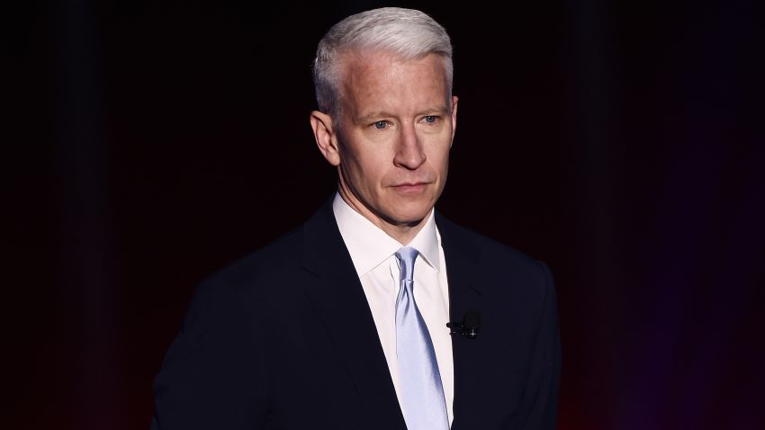 NEW YORK, NEW YORK - APRIL 19:  Journalist Anderson Cooper appears on stage during the Turner Upfront 2016 show at The Theater at Madison Square Garden on May 18, 2016 in New York City.  (Photo by Dimitrios Kambouris/Getty Images for Turner)