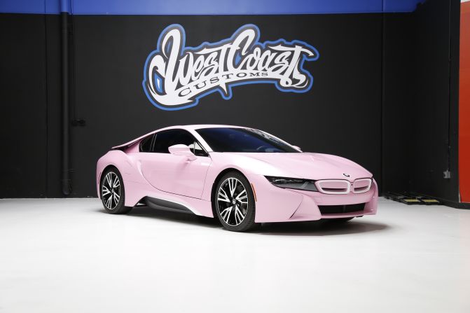 This Pink BMW i8 was designed for makeup artist and entrepreneur Jeffree Star. 