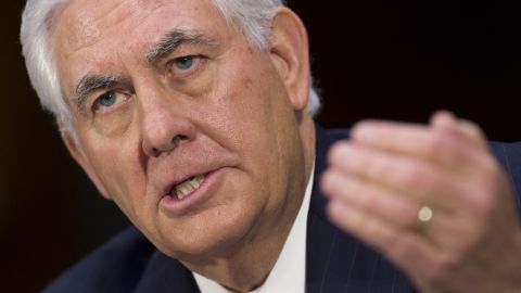 Former ExxonMobil executive Rex Tillerson testifies during his confirmation hearing for Secretary of State before the Senate Foreign Relations Committee on Capitol Hill in Washington, DC, January 11, 2017.