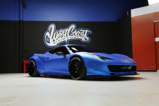 Justin Bieber had this Ferrari 458 Liberty Walk customized. 