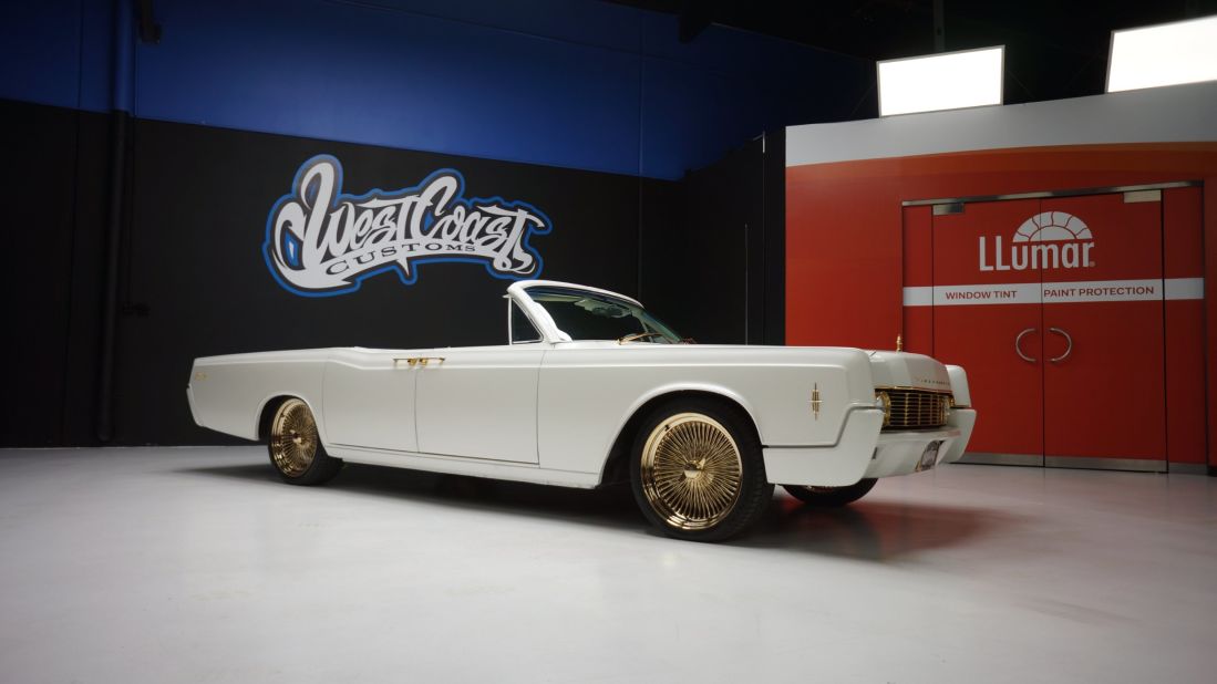 Rapper Post Malone owns this white Lincoln Continental. 