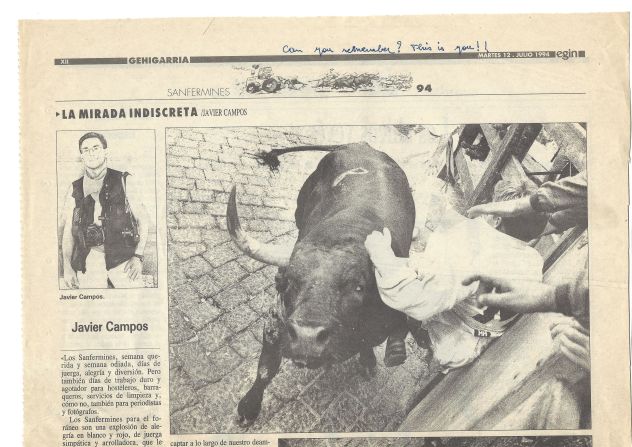 During the summer of 1992, Hock took part in the "Running of the Bulls" in Pamplona, Spain. 