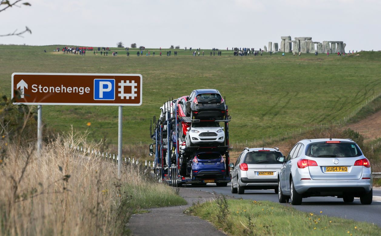 <strong>Traffic:</strong> The busy A303 is the road that brings most travelers to Stonehenge. This year celebrants are being encouraged to use public transport to reach the site. 