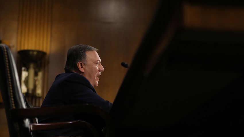 U.S. President-elect Donald Trump's nominee for the director of the CIA, Rep.Mike Pompeo(R-KS) attends his confirmation hearing before the Senate (Select) Intelligence Committee on January 12, 2017 in Washington, DC. Mr. Pompeo is a former Army officer who graduated first in his class from West Point.