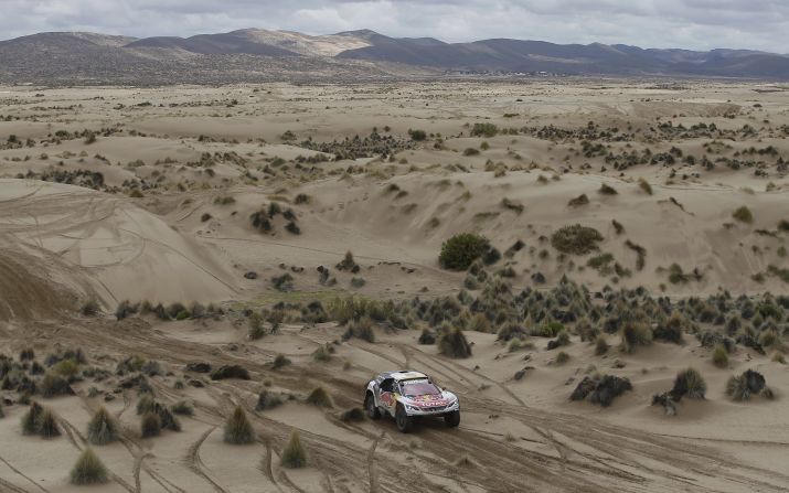 The 12 punishing stages push muscles and metal to the edge as the drivers take on varying temperatures and altitudes. The seventh stage (shown here) crossed rugged Bolivian landscape between La Paz and Uyuni.