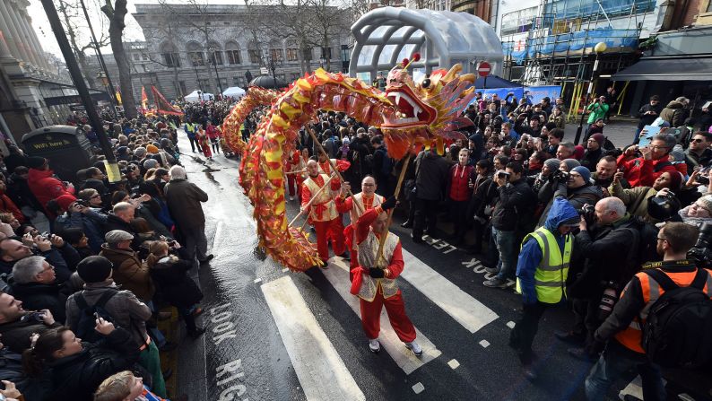 <strong>Central London:</strong> The British capital hosts the biggest Lunar New Year celebration outside of Asia. A highlight of the festivities is the new year parade that goes from Chinatown to Trafalgar Square. 