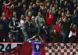 Sergio Ramos had been subject to chants from the stands during the game.