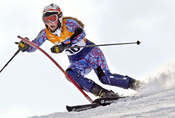 She made her Olympic debut in Salt Lake City in 2002 as a 17-year-old,  finishing 32nd in slalom and sixth in the combined slalom/downhill event.