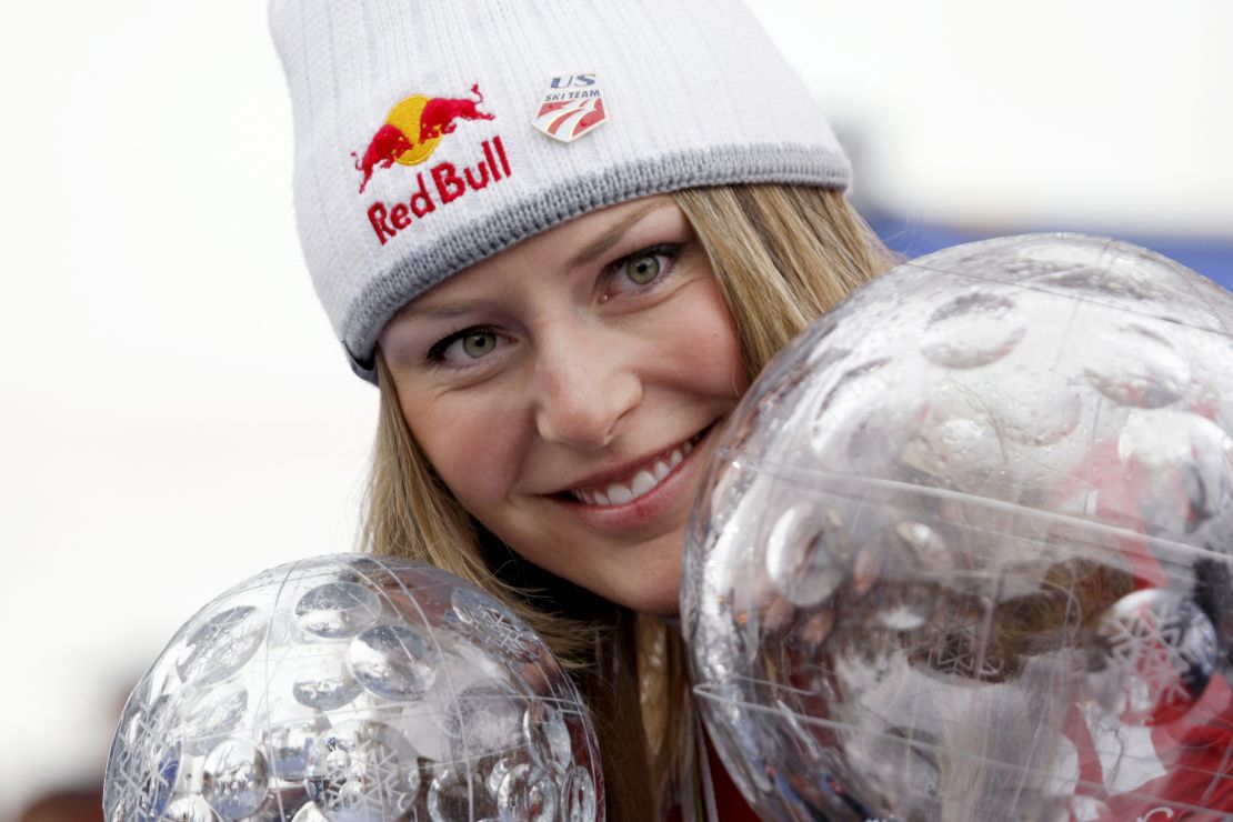 Vonn won the first of three straight World Cup overall titles in 2008.