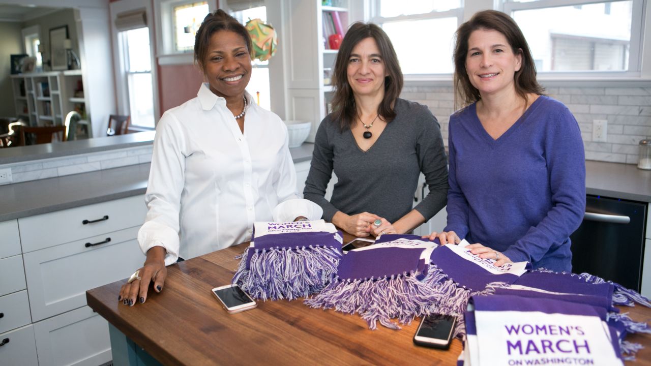 Patricia Canning, Marietta Zacker and Allison Busch-Vogel will lead four buses of women to the march from South Orange, New Jersey.