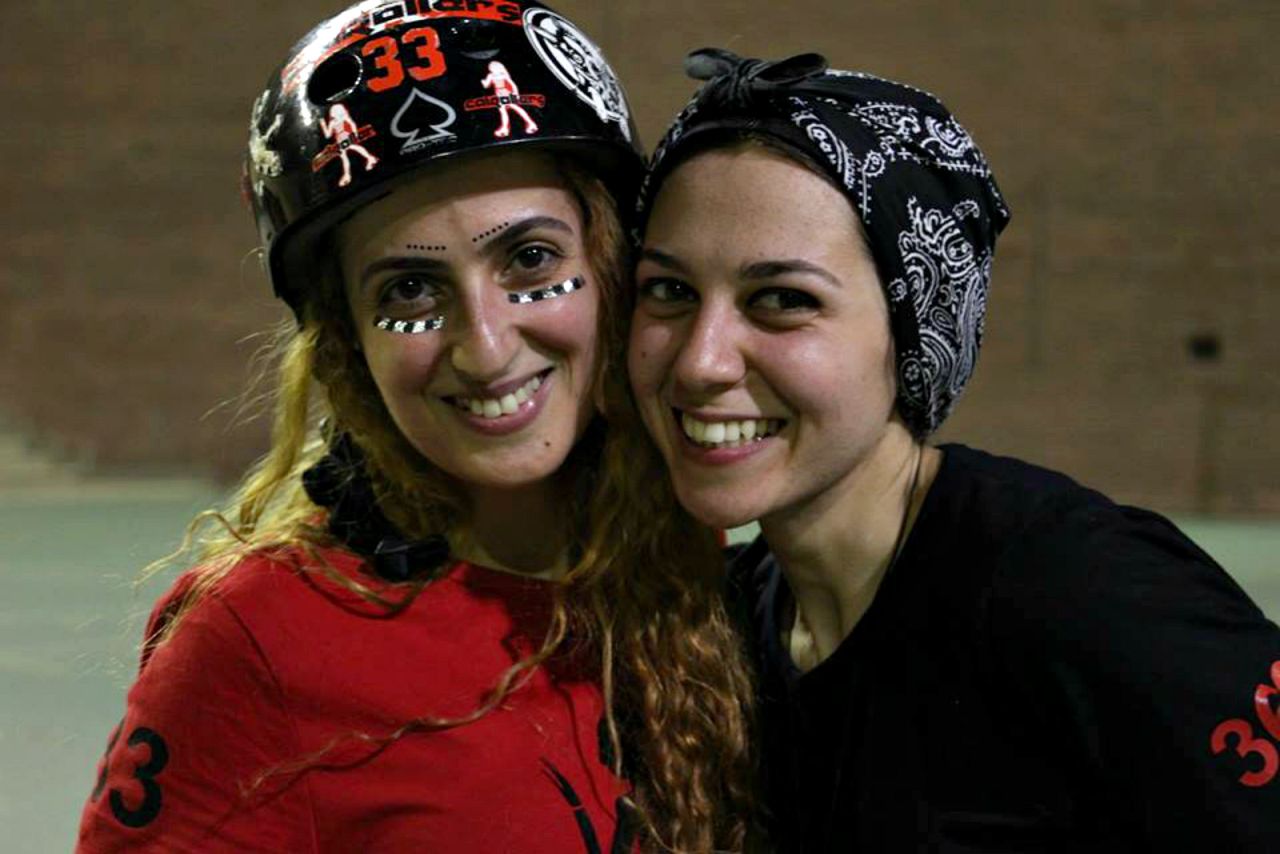 "We definitely felt like we were in some small way a part of history," says Nour. "That created a real feeling of sisterhood among the founding players, and even now as the people on the league have come and gone, that sisterhood remains."<br /><br />Pictured: Nermine Abi Aad, jewelry designer; and Nouran El Kabbany, a graphic designer.