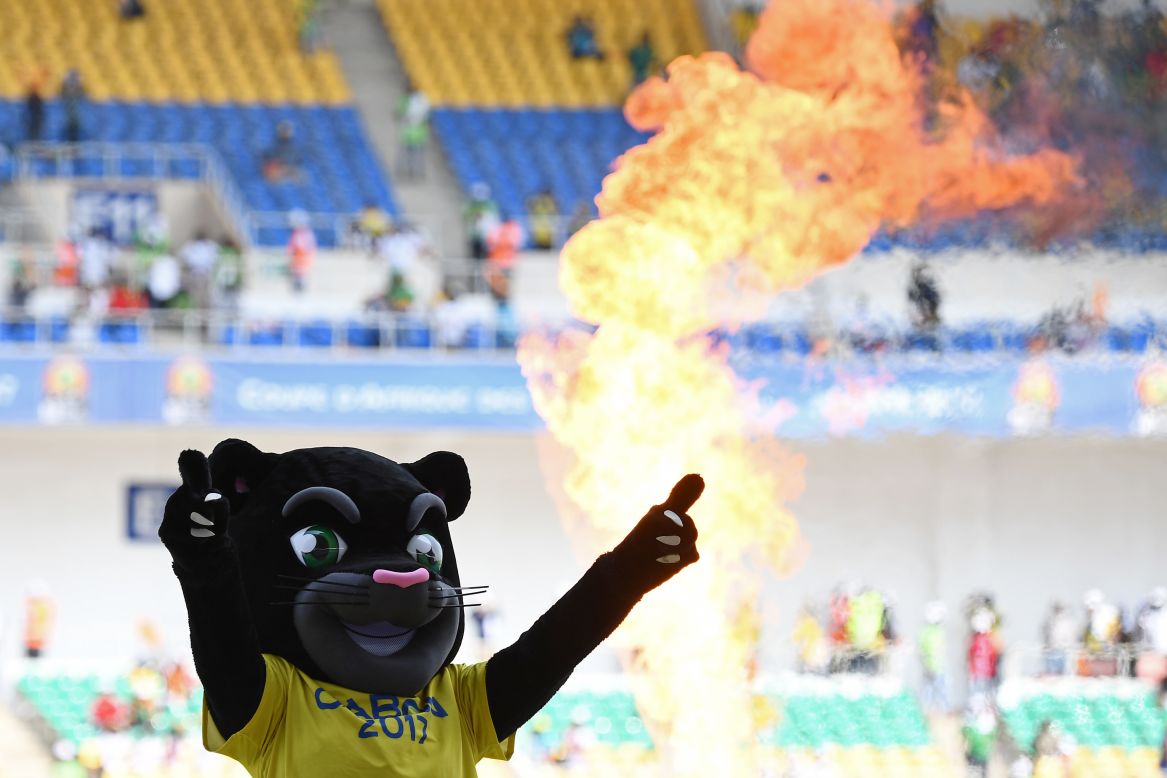 Fans were treated to musical performances before the game kicked off and were whipped up by Samba, the mascot of the 2017 Africa Cup of Nations.