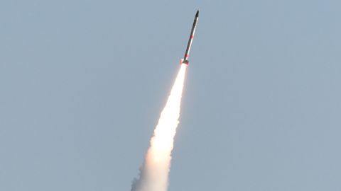 The rocket was carrying a "micro-satellite" weighing 3 kg.